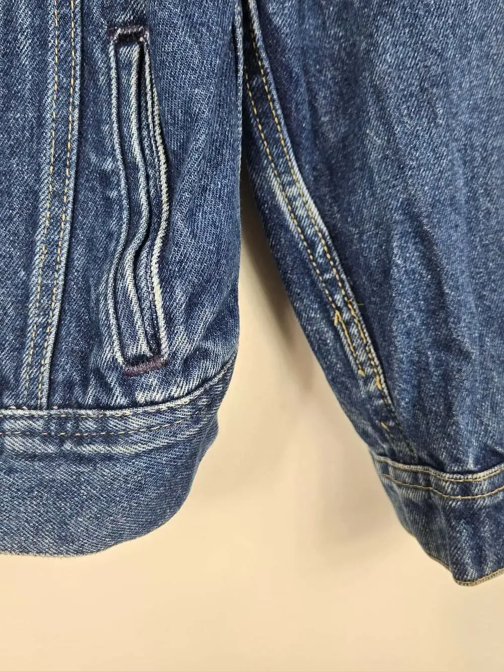 Vintage Lee For Girls Denim Jacket Size 8-9 80s Made USA Trucker Jean Coat
